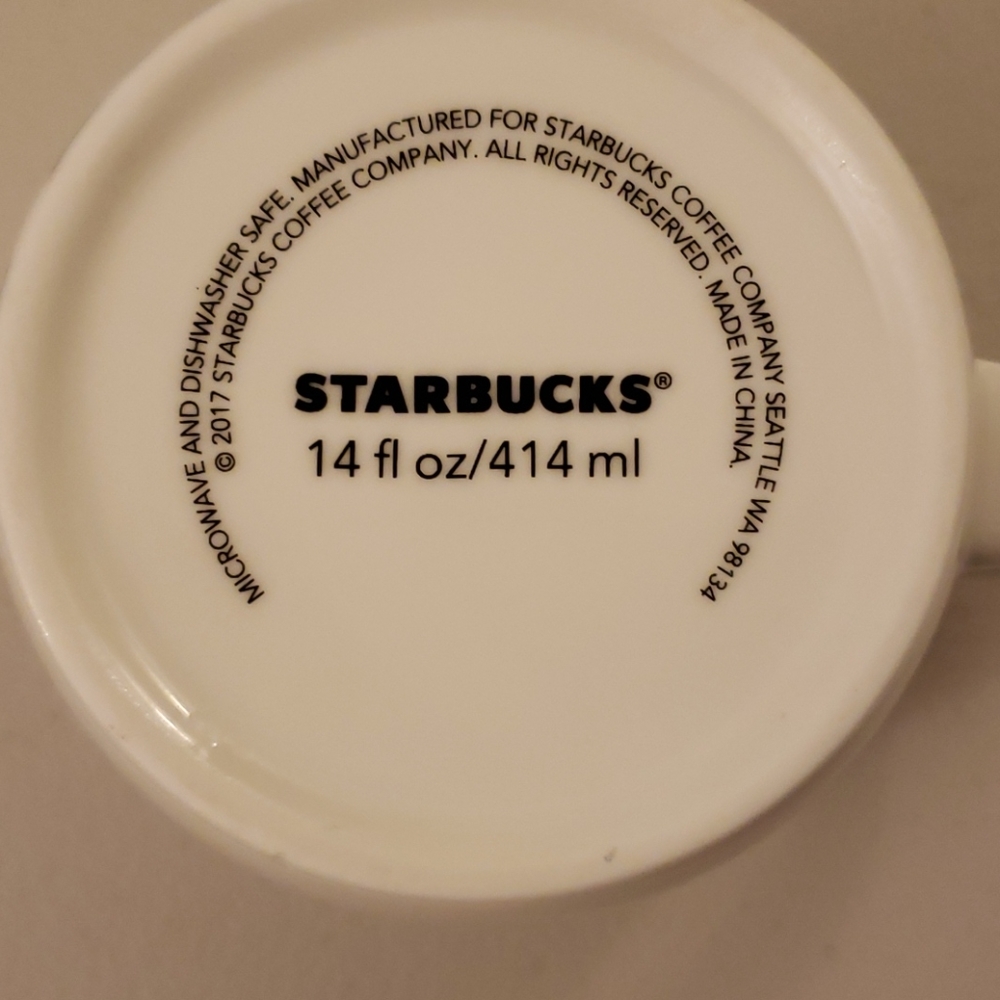 Starbucks 14fl oz White w/green Logo - Picture 4 of 5